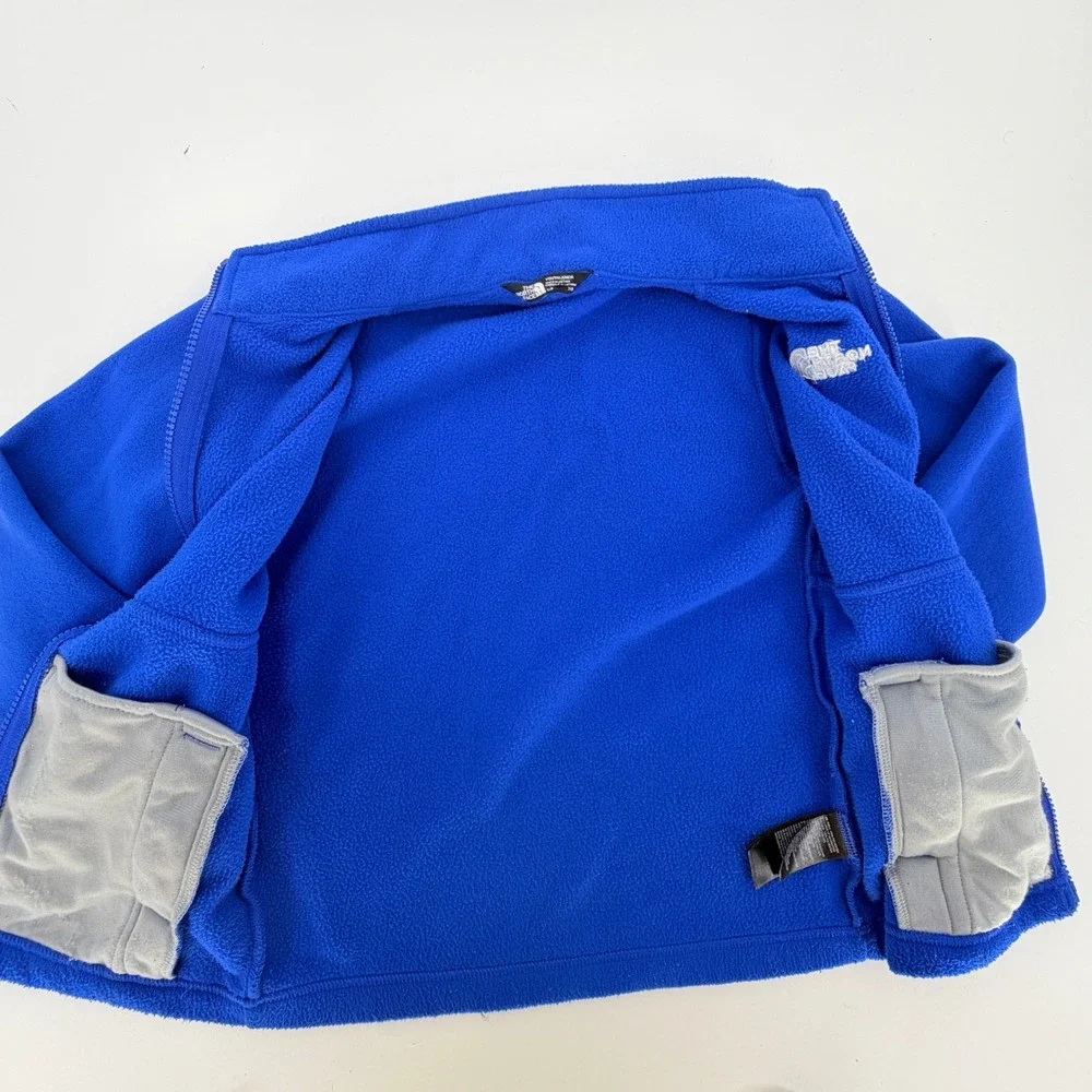 The North Face Youth Boys Royal Blue Full Zip Fleece Jacket Size Small 7/8
